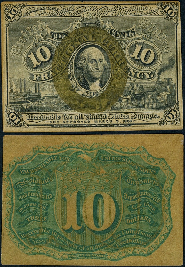 FR. 1244 10 Cent 2nd Issue Uncirculated Fractional Note: FR. 1244 10 Cent 2nd Issue Uncirculated Fractional Note This 10 cent fractional note from the 2nd Issue (FR. 1244) is in uncirculated condition and boasts a grade of CU. The note features original pap