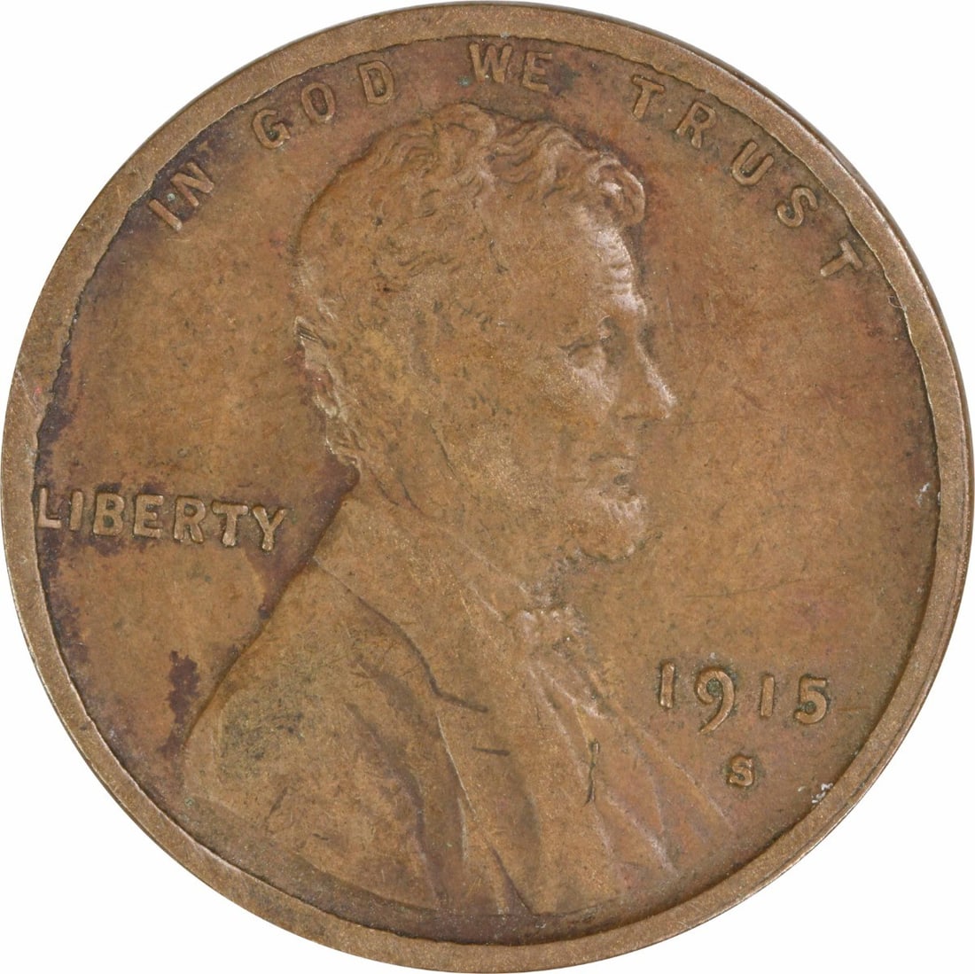 1915 S Lincoln Wheat Small Cent EF Copper Uncertified: 1915 S Lincoln Wheat Small Cent EF Copper Uncertified 1915-S Lincoln Wheat Small Cent in EF grade. This circulated, uncertified coin is composed of copper and is a pre-owned example from the United St