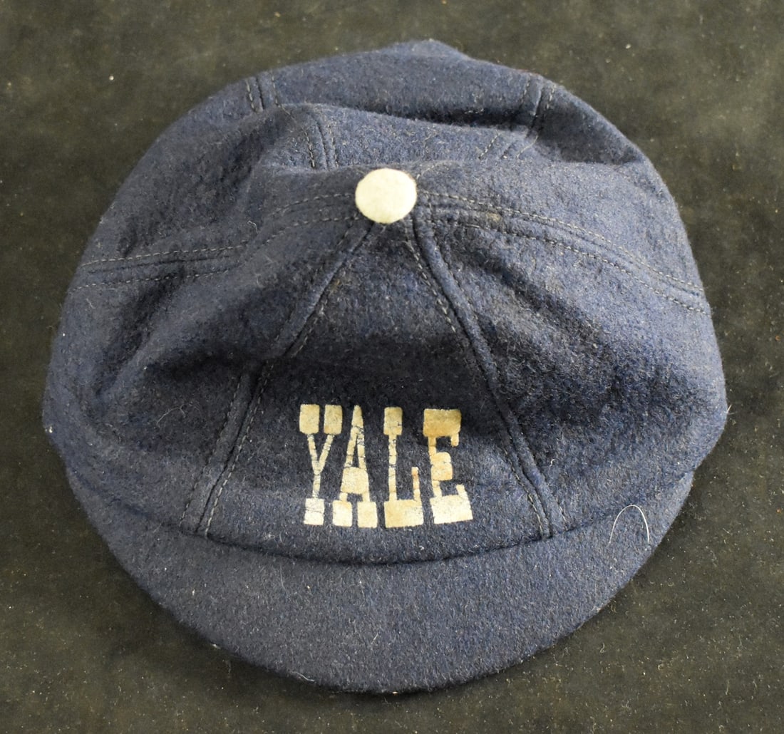 Yale Ivy League blue wool beanie vintage cap (1 of 2)