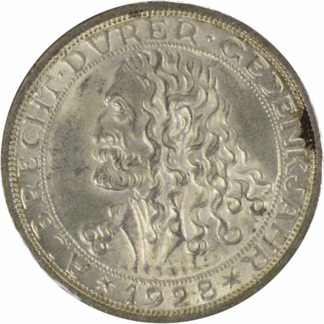 Uncirculated 1928 D Weimar Republic 3 Mark KM 58 Germany Coin: Uncirculated 1928 D Weimar Republic 3 Mark KM 58 Germany Coin This 1928 D Germany Weimar Republic 3 Mark coin features the Durer design and is in Brilliant Uncirculated (BU) condition. The coin is unc