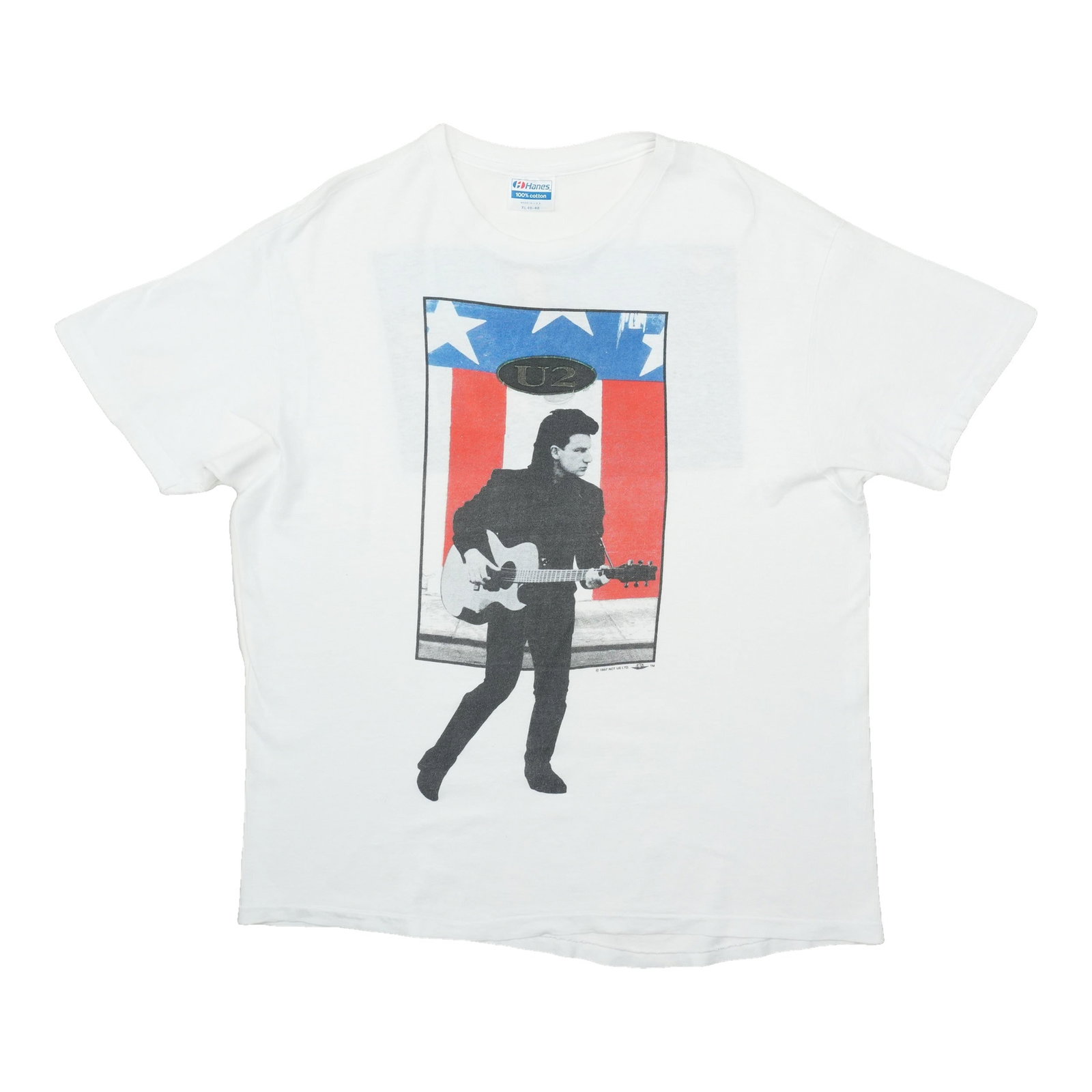 Vintage 1987 U2 Joshua Tree White Cotton T Shirt XL (1 of 7)