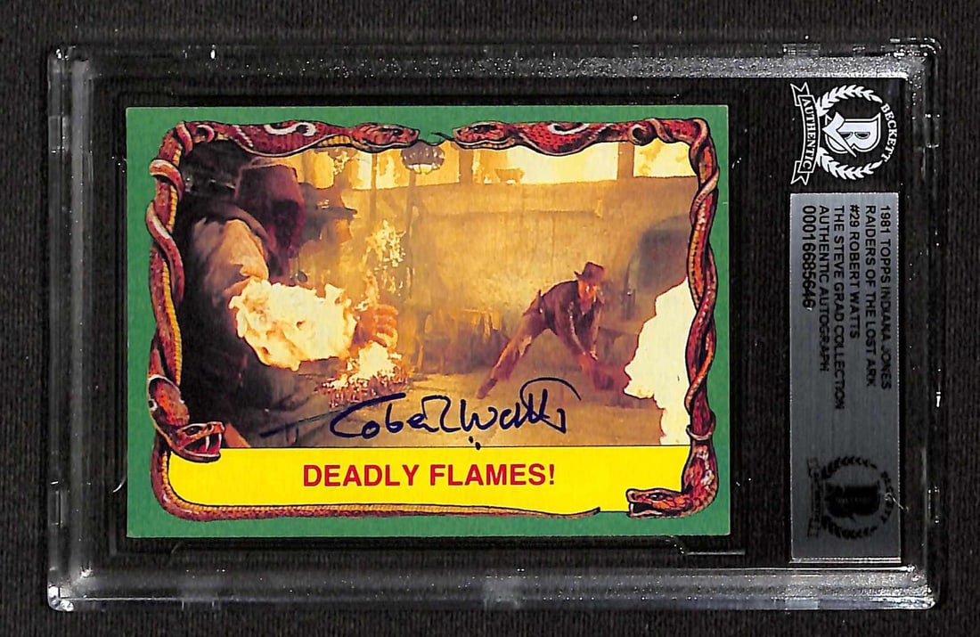 1981 Topps Indiana Jones #29 Signed by Producer Robert Watts Beckett Authenticated (1 of 1)