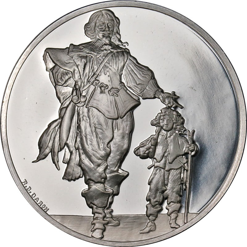 Sterling Silver Treasures of the Louvre 1972 Claude Deruet Art Piece (1 of 2)