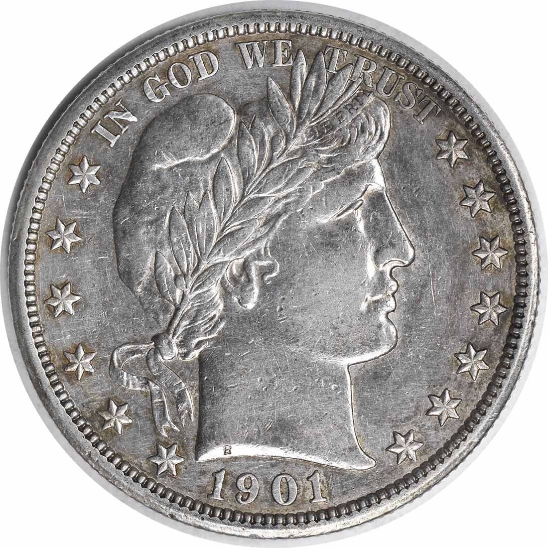 1901 S 50C Barber Half Dollar Silver AU Uncertified (1 of 2)