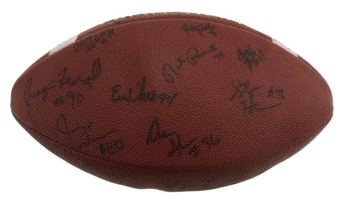 Michigan 1997 National Champions Football Signed by 25 Team Members JSA: Michigan 1997 National Champions Football Signed by 25 Team Members JSA This Official Rawlings C5 NCAA College Quarterback Football is autographed by 25 members of the 1997 Michigan Wolverines Nationa