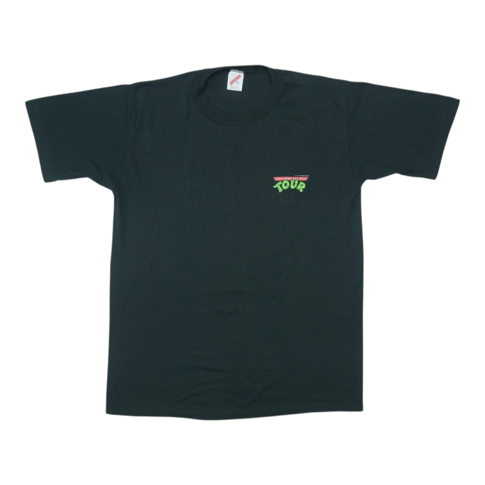Vintage 1990 Black TMNT Coming Out Of Shells Tour Shirt Large (1 of 5)