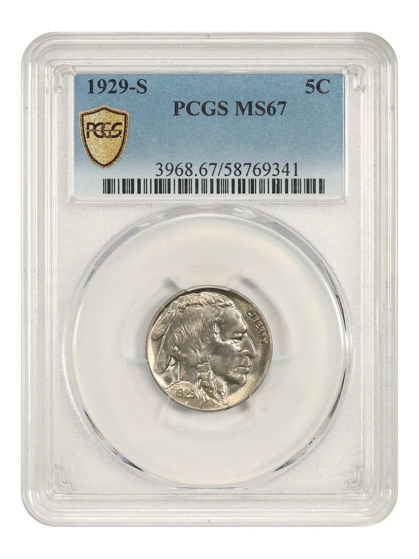 PCGS MS67 1929 S Buffalo 5C Nickel (1 of 5)