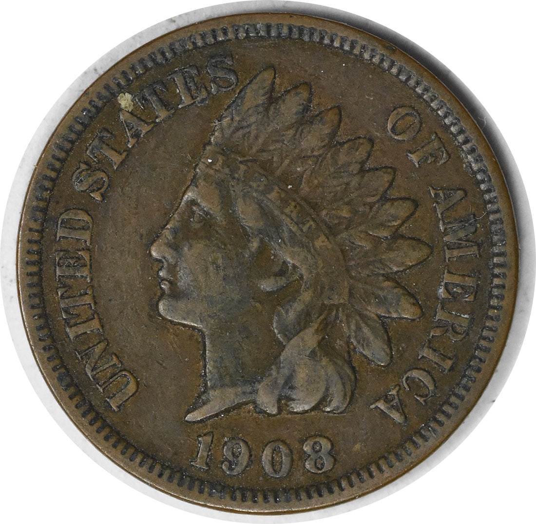 1908-S Indian Head Copper Small Cent Fine (1 of 2)