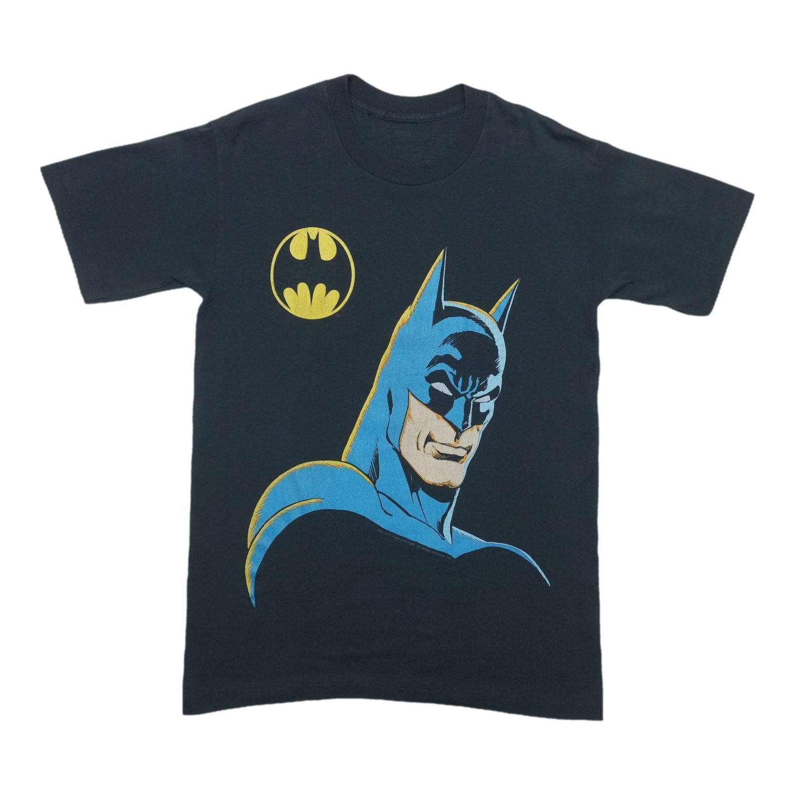 Vintage 1989 Batman DC Comics Black 50 50 Poly Cotton Shirt (1 of 3)