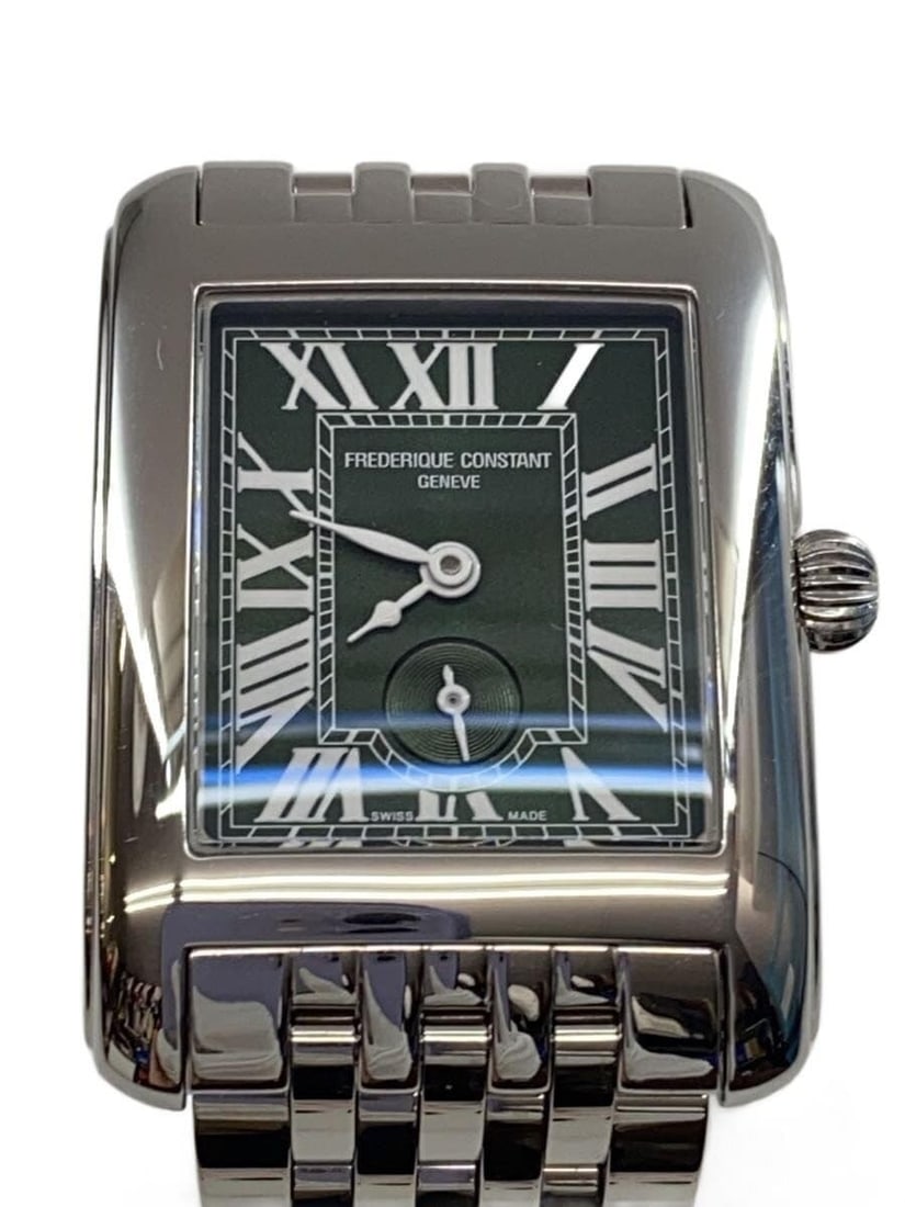 Frederique Constant green stainless steel quartz wristwatch (1 of 7)