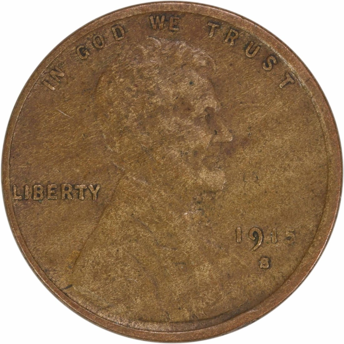 1915-S Lincoln Wheat Copper Small Cent EF Uncertified: 1915-S Lincoln Wheat Copper Small Cent EF Uncertified This 1915-S Lincoln Cent is a circulated coin graded as Extremely Fine (EF). Struck from copper, it originates from the San Francisco Mint and is 