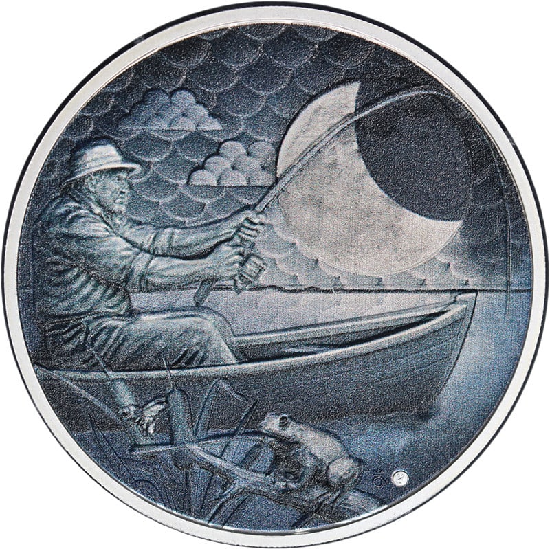 2026 Czechia Fishing Silver Medal 1 Ounce OGP: 2026 Czechia Fishing Silver Medal 1 Ounce OGP Original 2026 Czech Mint 1 ounce silver Fishing Medal with OGP. This uncirculated stock item has superb eye appeal, fantastic luster, and a strong strike.