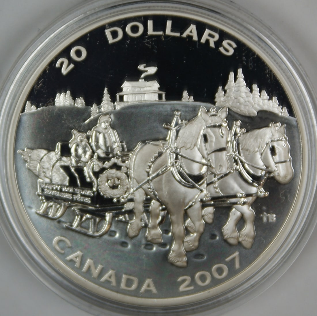 Canada 2007 Holiday Sleigh Ride Proof Silver Coin 1oz Box COA (1 of 3)