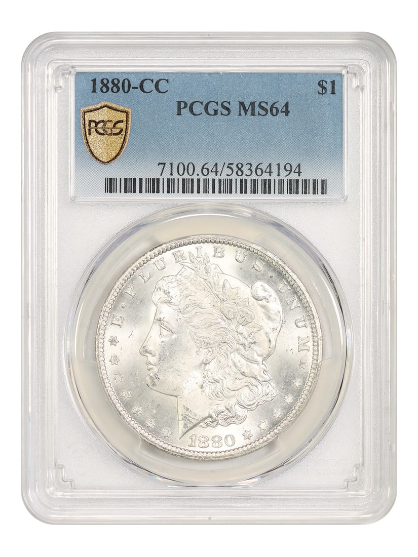 1880 Carson City Morgan Silver Dollar PCGS MS64 $1 Coin: 1880 Carson City Morgan Silver Dollar PCGS MS64 $1 Coin 1880-CC Morgan Dollar certified by PCGS in MS64 grade. This uncirculated Carson City issue is a popular better-date Morgan Dollar. Pre-owned. Sp
