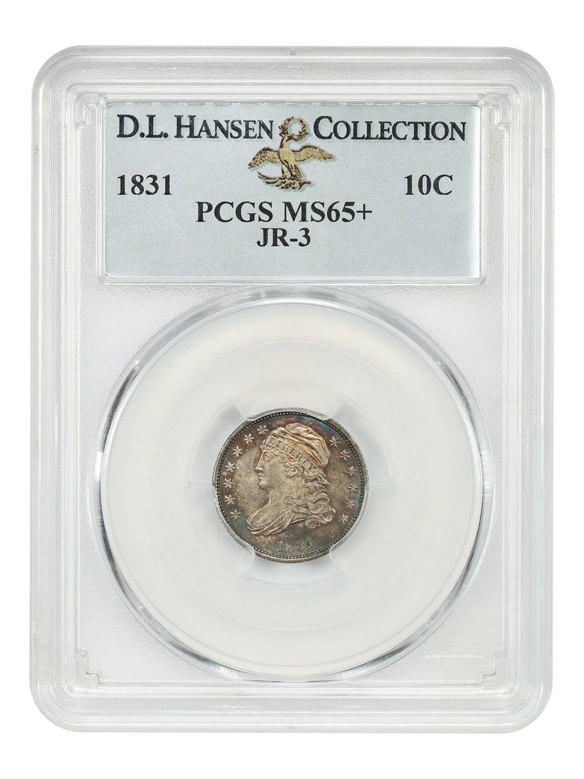 1831 Capped Bust Dime 10C PCGS MS65+ JR-3 ex D.L. Hansen (1 of 4)