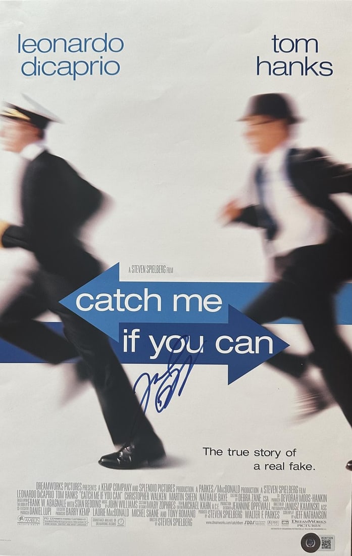 12x18 Catch Me If You Can poster Leonardo DiCaprio autograph Beckett (1 of 1)