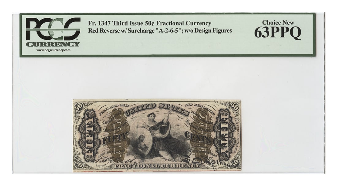 PCGS Choice UNC63 EPQ Fr 1347 50 Cents Fractional Currency Note (1 of 2)