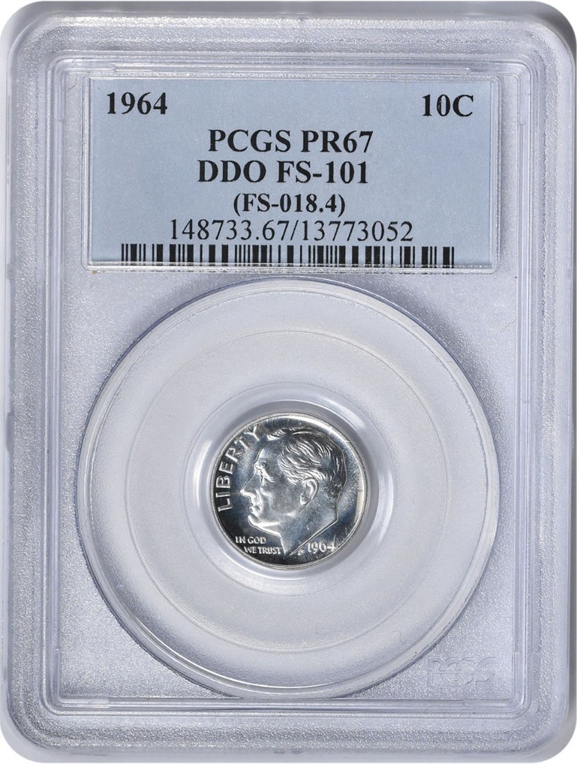 1964 Roosevelt Silver Dime PR67 PCGS Proof 90% Silver: 1964 Roosevelt Silver Dime PR67 PCGS Proof 90% Silver This 1964 Roosevelt Silver Dime is a stunning example of numismatic craftsmanship, graded PR67 by PCGS. Featuring a composition of 90% silver and 