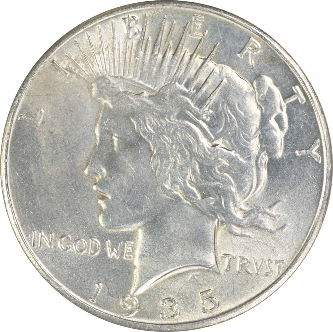 1935 $1 Peace Dollar Silver Uncirculated Uncertified (1 of 2)
