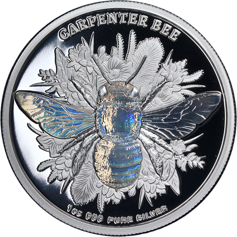 Australian Carpenter Bee 2026 Niue $1 Silver Coin with Holographic Feature (1 of 3)