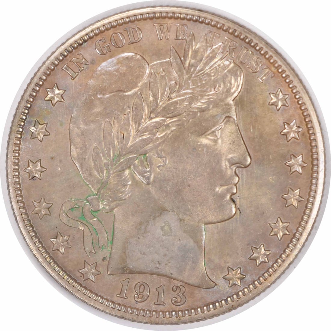 1913 Barber 50C Silver Half Dollar MS63 Uncertified: 1913 Barber 50C Silver Half Dollar MS63 Uncertified 1913 Barber Silver Half Dollar from the United States. This pre-owned coin is uncertified and listed with a grade of MS63. Specifications Coin: Barb
