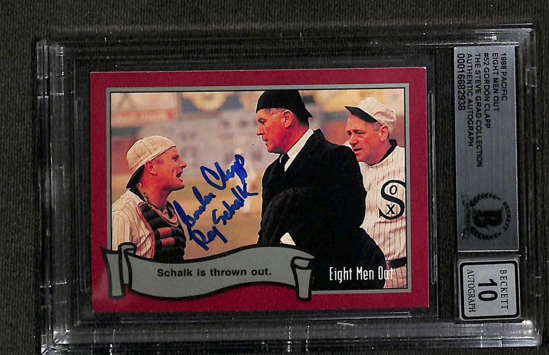 1988 Pacific Eight Men Out card signed by Gordon Clapp Beckett 10 (1 of 1)