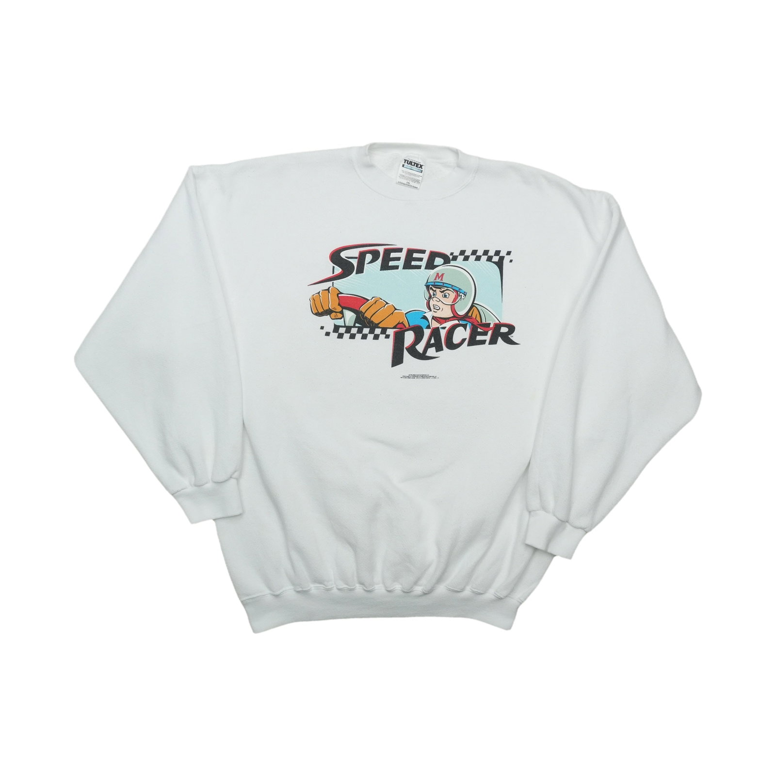 Vintage Speed Racer White Crewneck XXL 1990s (1 of 9)
