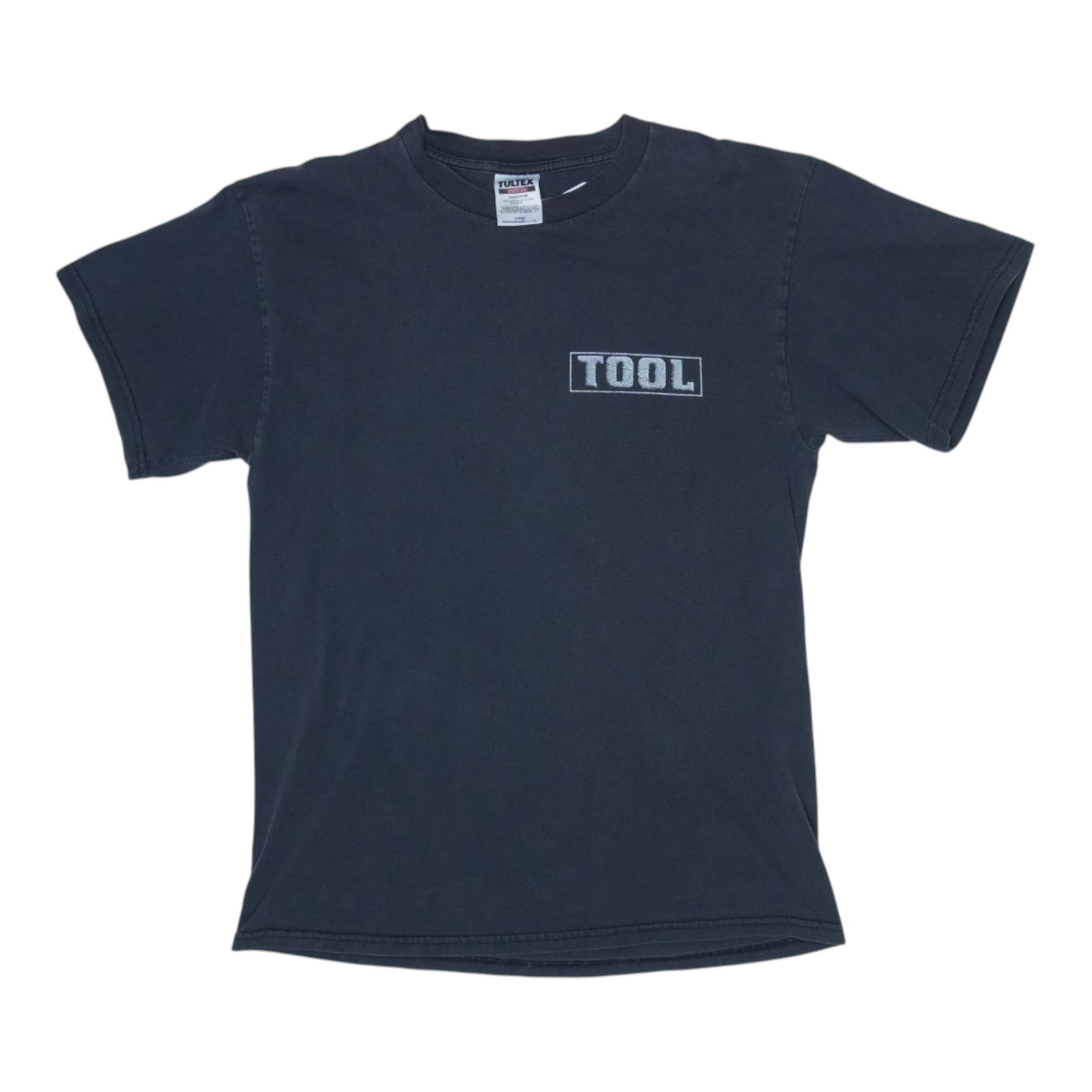 Vintage 1993 Tool Undertow Black Cotton T-Shirt with Double Sided Graphics: Vintage 1993 Tool Undertow Black Cotton T-Shirt with Double Sided Graphics This is an original vintage 1993 Tool Undertow shirt featuring front and back graphics. Made from 100% cotton, the shirt is b