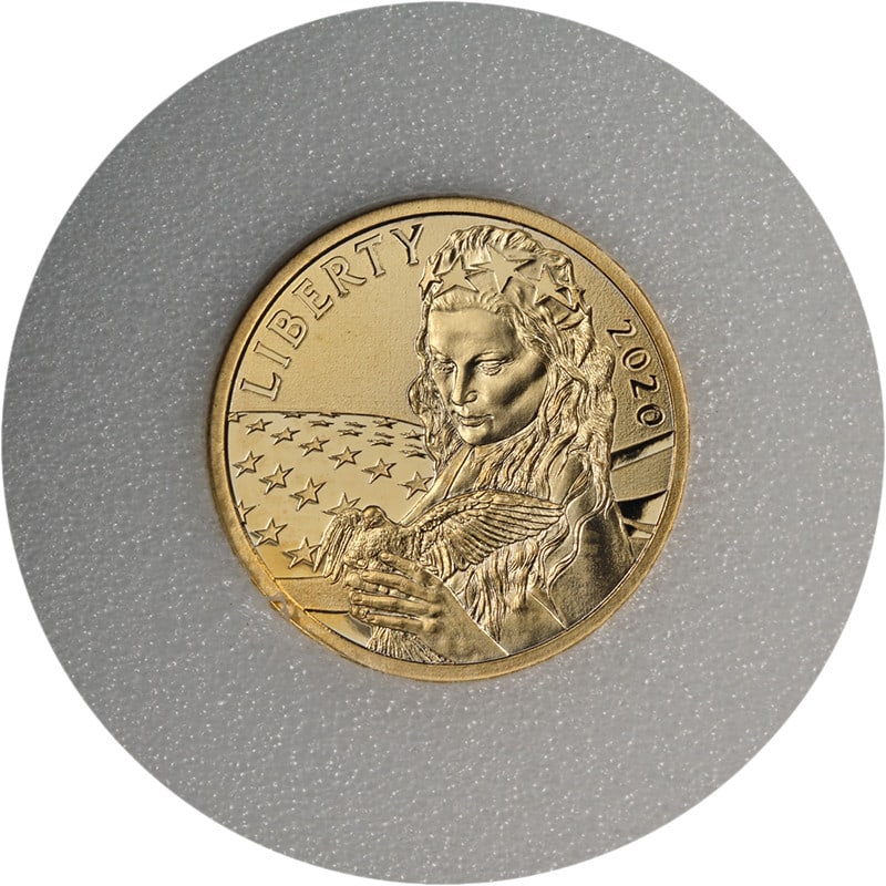 Cook Islands $5 Liberty Medallion 1/10 Oz Gold Coin 2020 (1 of 2)