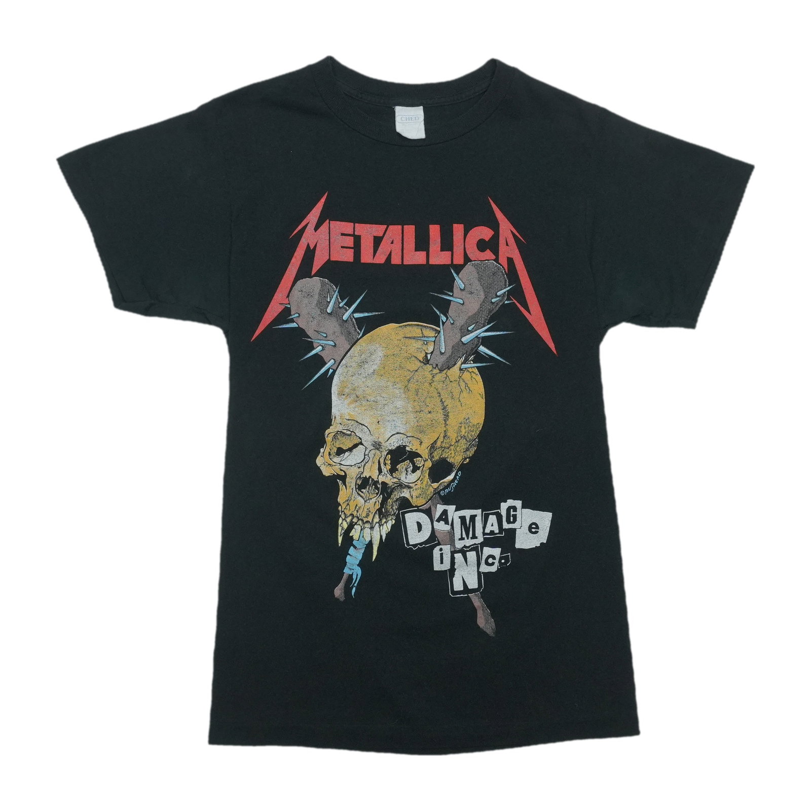 Vintage 1986 Metallica Damage Inc black 50 50 poly cotton shirt (1 of 5)