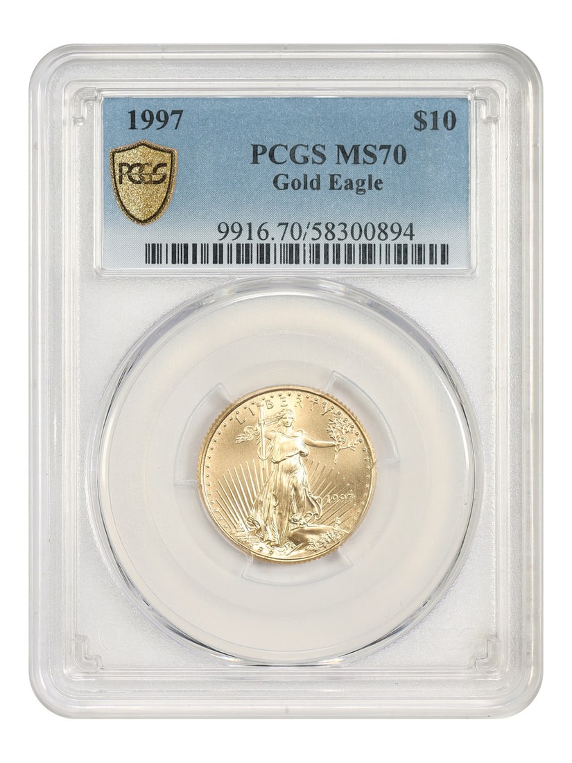 PCGS MS70 1997 $10 Gold Eagle Coin Philadelphia Mint (1 of 4)