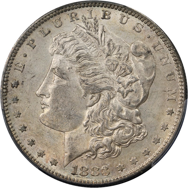 PCGS AU58 CAC 1883 S Morgan Silver Dollar (1 of 4)
