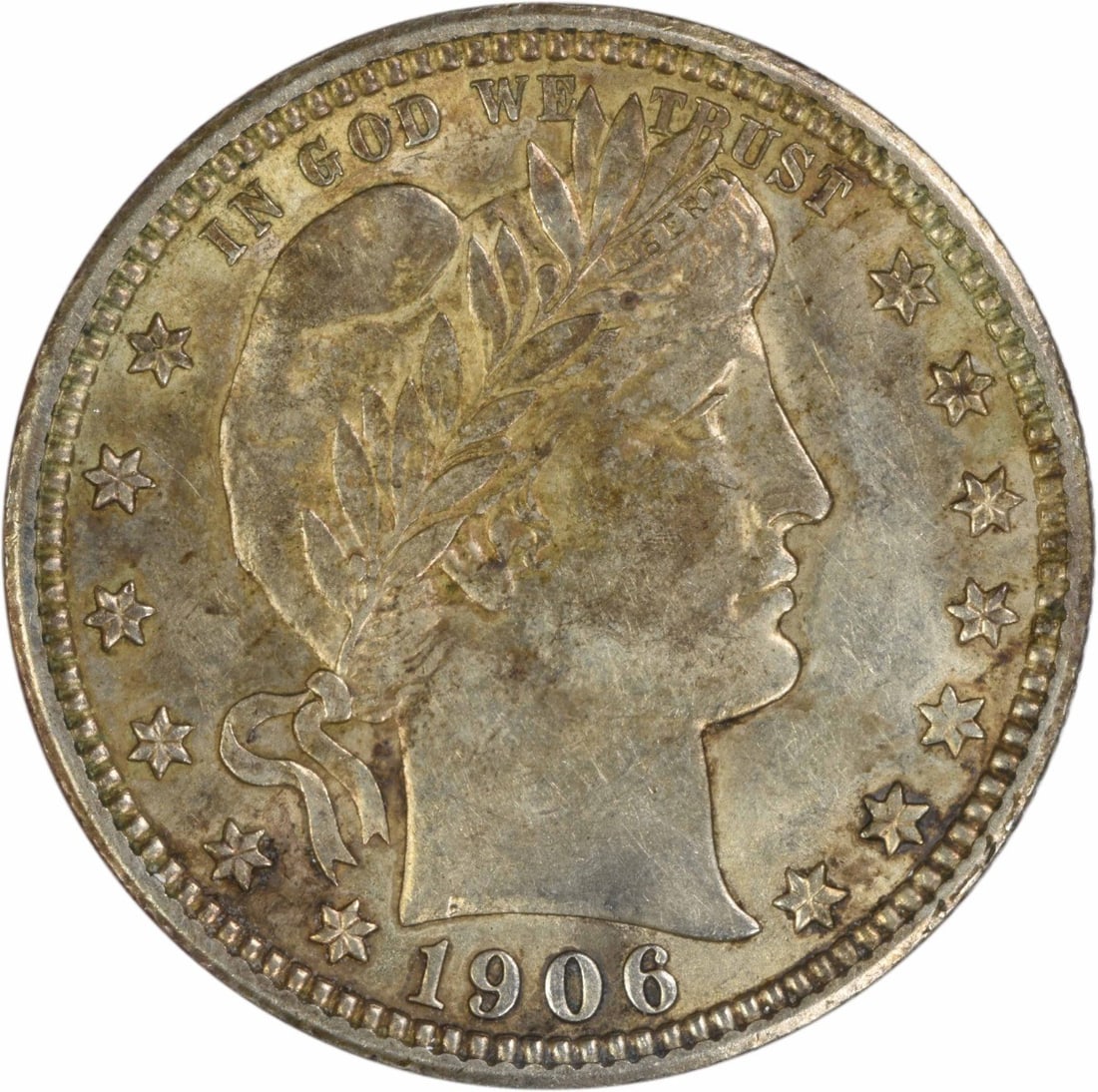 1906 Denver Barber 25C Silver Quarter AU Uncertified (1 of 2)