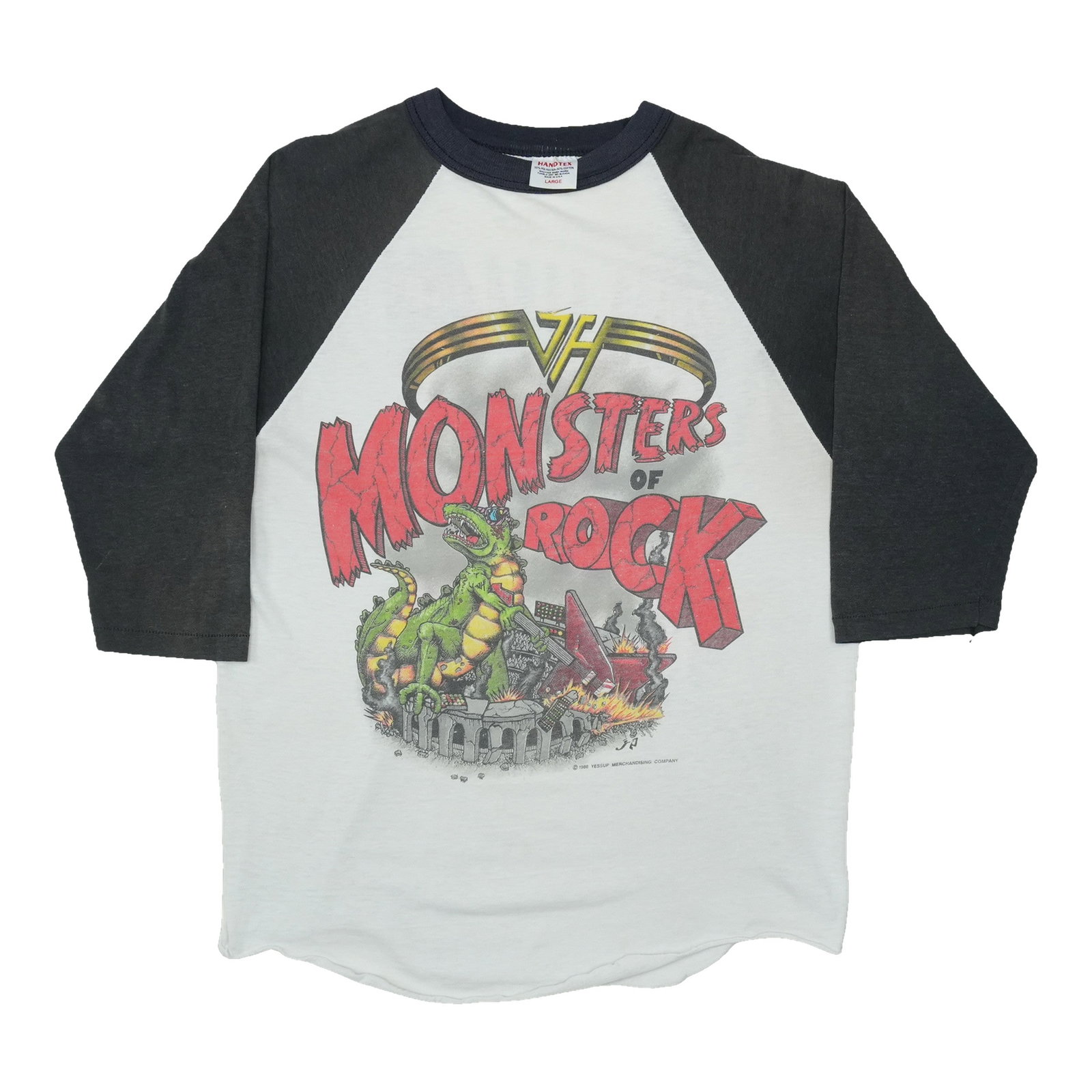Vintage Van Halen 1988 Monsters of Rock white tour T-shirt (1 of 6)