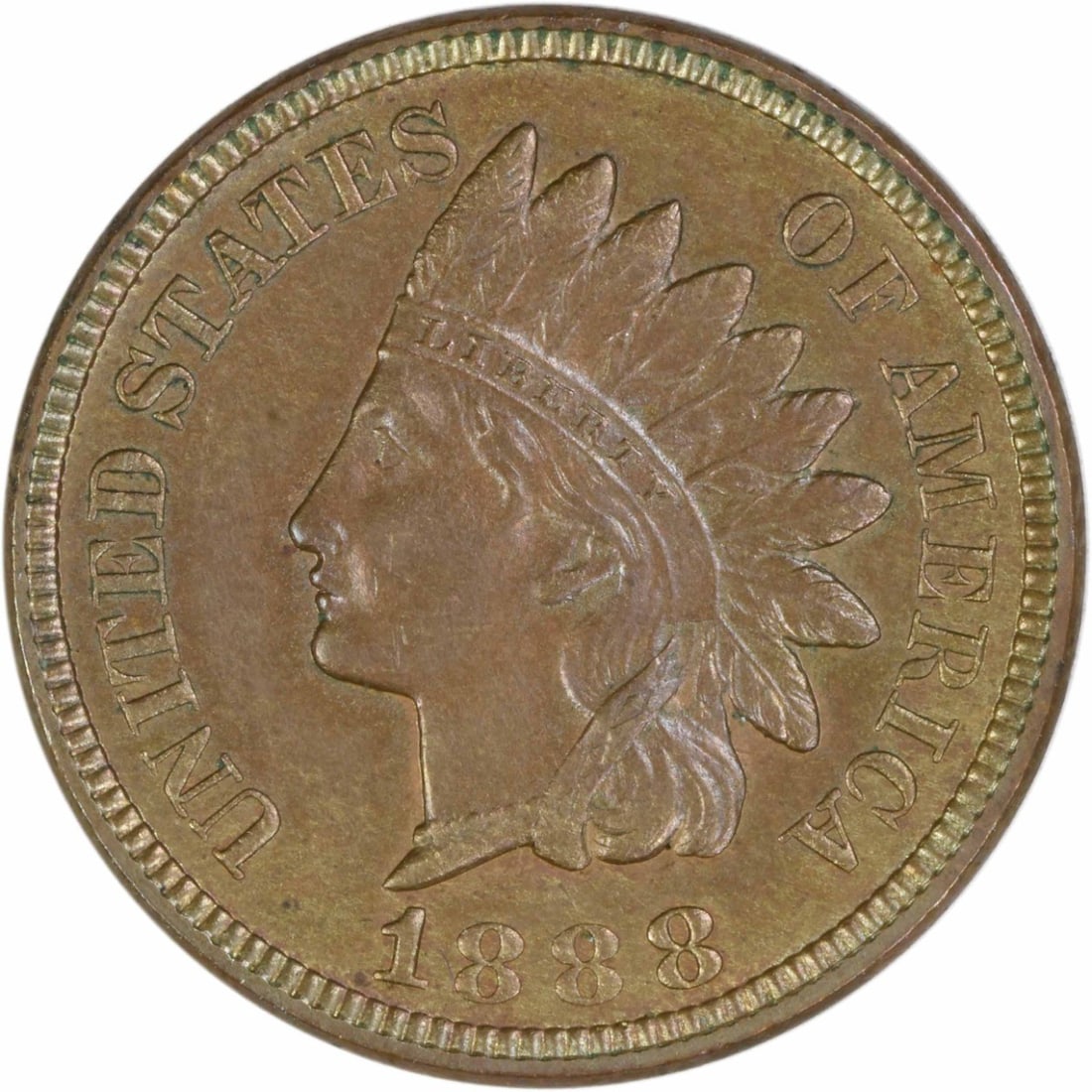 1888 Indian Head Small Cent Copper Uncertified MS63: 1888 Indian Head Small Cent Copper Uncertified MS63 1888 Indian Head small cent in pre-owned condition. This uncertified copper coin is identified as a Choice BU example, with the listing noting an MS