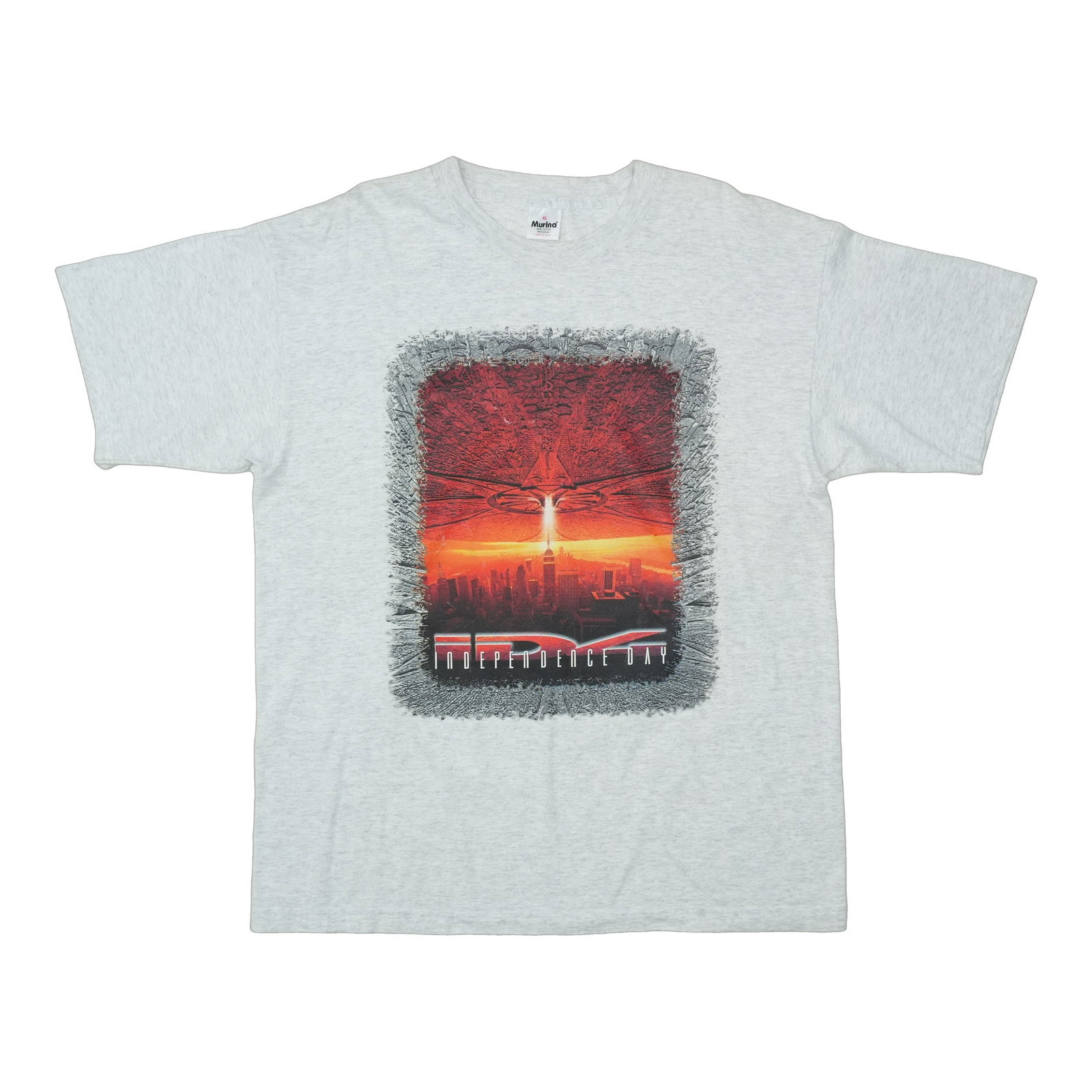 Vintage 1996 Independence Day Film T Shirt XL Gray Cotton (1 of 4)