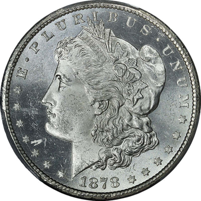 PCGS MS63 1878 CC Morgan Silver Dollar Uncirculated (1 of 4)