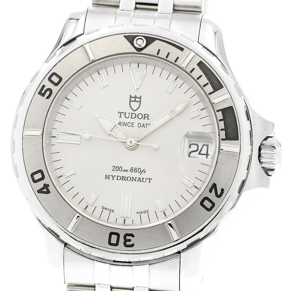 TUDOR Hydronaut 85190P automatic date wristwatch in stainless steel: TUDOR Hydronaut 85190P automatic date wristwatch in stainless steel Pre-owned TUDOR Hydronaut Date automatic wristwatch with a stainless steel case and stainless steel bracelet. This unisex watch feat