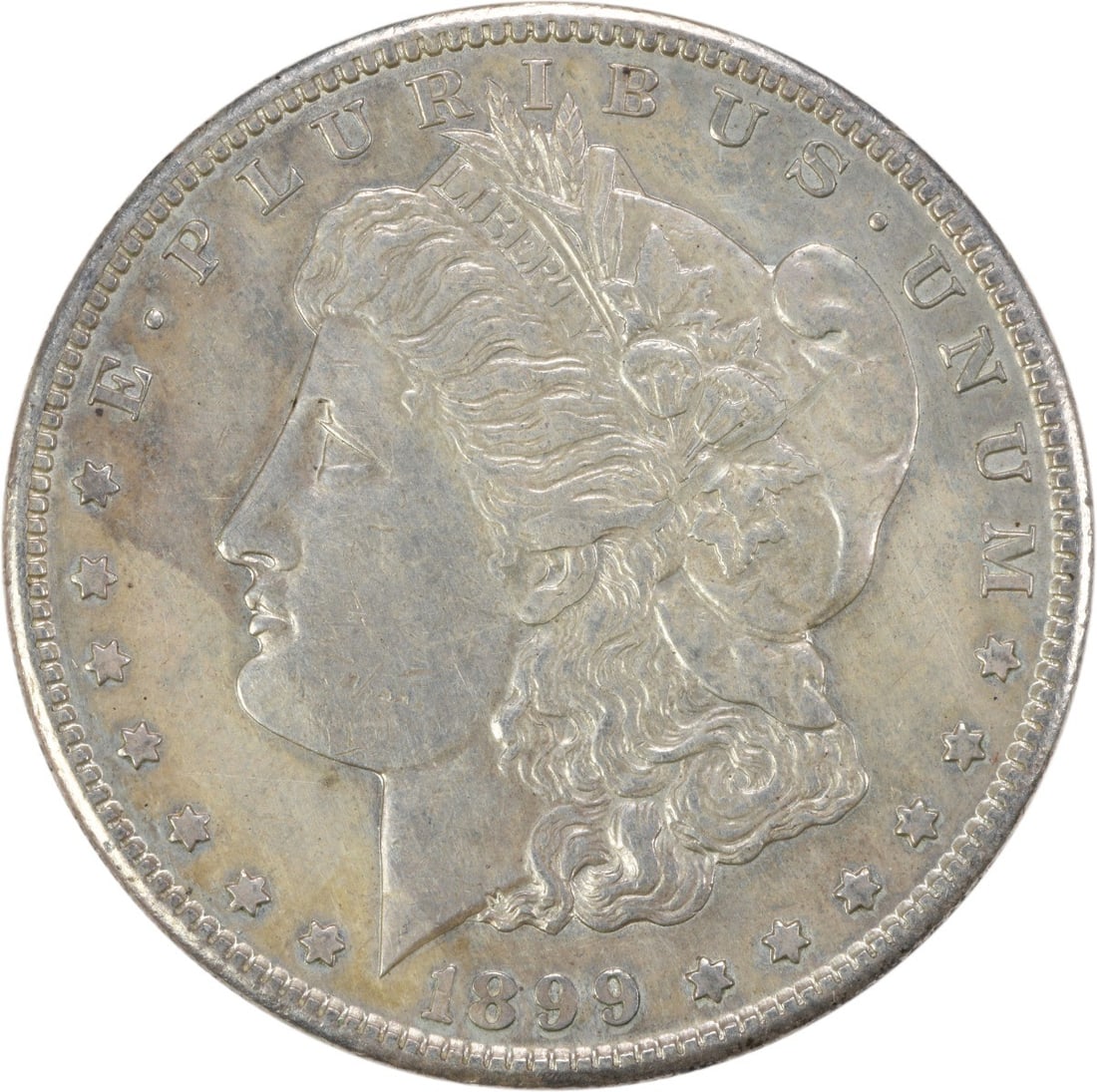 1899 San Francisco Morgan Dollar 90 Percent Silver EF Uncertified: 1899 San Francisco Morgan Dollar 90 Percent Silver EF Uncertified This 1899-S Morgan Silver Dollar is an uncertified example featuring an 'Extra Fine' (EF) grade. Minted in San Francisco, the coin is 