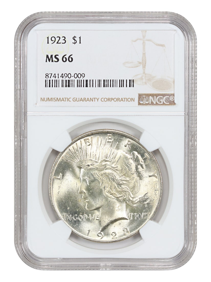 NGC MS66 Certified 1923 Peace Dollar $1 (1 of 4)