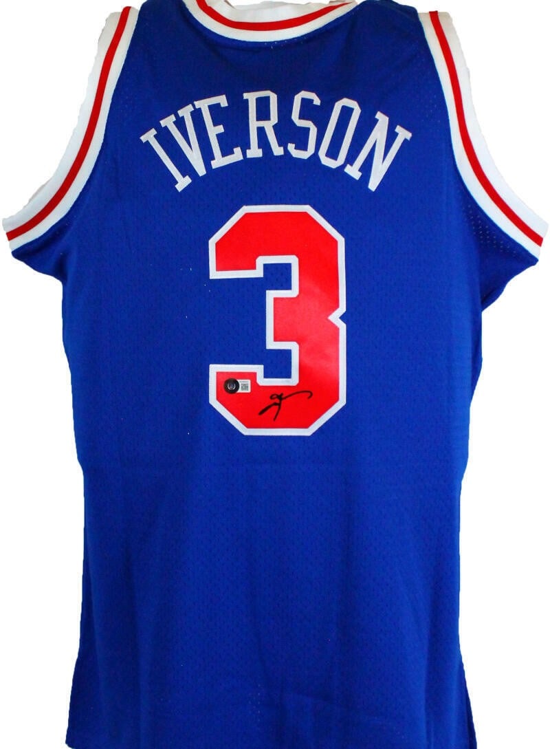 Signed Allen Iverson Philadelphia 76ers Swingman Jersey BAS Hologram: Signed Allen Iverson Philadelphia 76ers Swingman Jersey BAS Hologram Pre-owned Philadelphia 76ers basketball jersey featuring Allen Iverson. The jersey is signed and identified as an original item. It