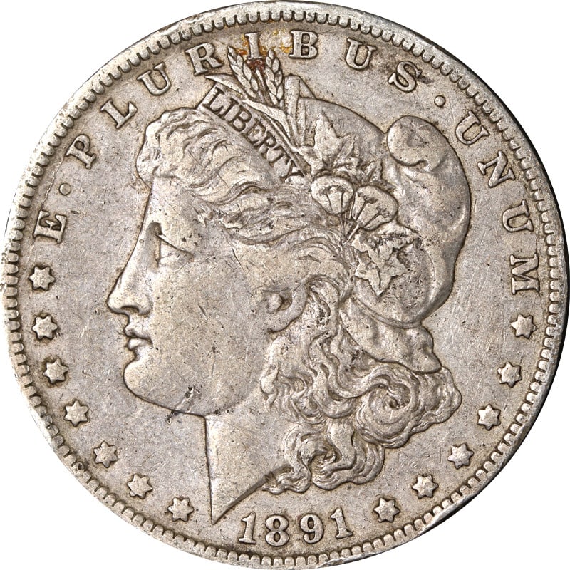1891-O Morgan Dollar VAM Variety E Reverse Silver US Coin: 1891-O Morgan Dollar VAM Variety E Reverse Silver US Coin This is a pre-owned 1891-O Morgan Silver Dollar featuring the VAM 'E' on the reverse. The coin was minted in New Orleans and is composed of 90