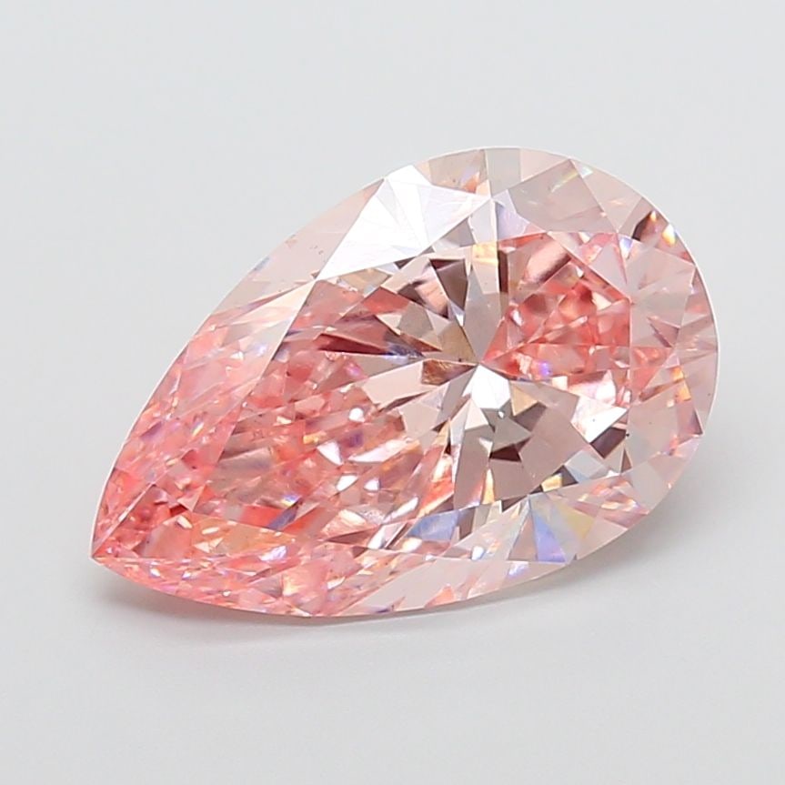 Loose Diamond - PEAR 6.01ct Fancy Intense Pink VS1: Loose Diamond - PEAR 6.01ct Fancy Intense Pink VS1 Source: This is a real non-mined Diamond that has been grown in a lab Shape: PEAR Carats: 6.01 Color: Fancy Intense Pink Certification: IGI Video: