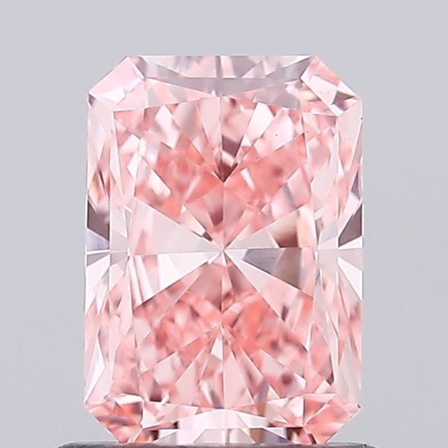 Loose Diamond - RADIANT 0.91ct Fancy Vivid Pink VS1: Loose Diamond - RADIANT 0.91ct Fancy Vivid Pink VS1 Source: This is a real non-mined Diamond that has been grown in a lab Shape: RADIANT Carats: 0.91 Color: Fancy Vivid Pink Certification: IGI Video: