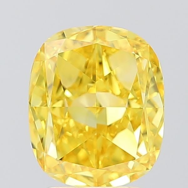 Loose Diamond - CUSHION MODIFIED 3.0ct Fancy Vivid Yellow VS2: Loose Diamond - CUSHION MODIFIED 3.0ct Fancy Vivid Yellow VS2 Source: This is a real non-mined Diamond that has been grown in a lab Shape: CUSHION MODIFIED Carats: 3.0 Color: Fancy Vivid Yellow