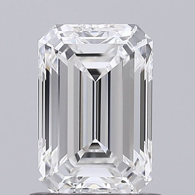 Loose Diamond - EMERALD 1.02ct E VVS1: Loose Diamond - EMERALD 1.02ct E VVS1 Source: This is a real non-mined Diamond that has been grown in a lab Shape: EMERALD Carats: 1.02 Color: E Clarity: VVS1 Certification: IGI Video:
