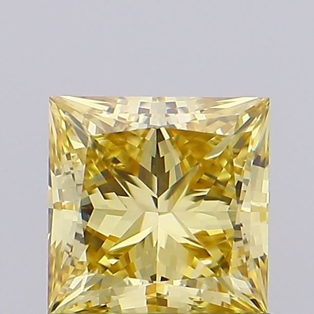 Loose Diamond - PRINCESS 0.9ct Fancy Intense Yellow VVS2: Loose Diamond - PRINCESS 0.9ct Fancy Intense Yellow VVS2 Source: This is a real non-mined Diamond that has been grown in a lab Shape: PRINCESS Carats: 0.9 Color: Fancy Intense Yellow Certification: IG