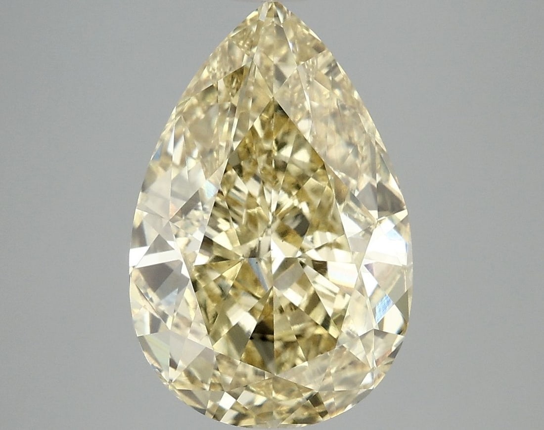 Loose Diamond - PEAR 5.08ct Fancy Intense Yellow VS2: Loose Diamond - PEAR 5.08ct Fancy Intense Yellow VS2 Source: This is a real non-mined Diamond that has been grown in a lab Shape: PEAR Carats: 5.08 Color: Fancy Intense Yellow Certification: IGI Video
