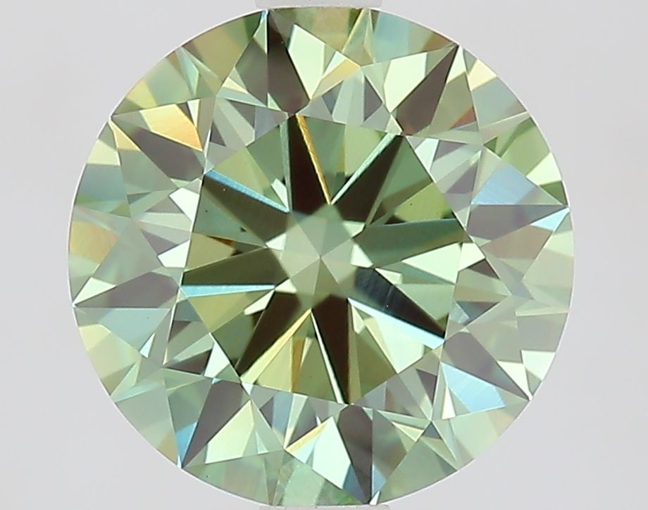 Ideal Loose Diamond - ROUND 2.08ct Fancy Vivid Green VS1: Ideal Loose Diamond - ROUND 2.08ct Fancy Vivid Green VS1 Source: This is a real non-mined Diamond that has been grown in a lab Shape: ROUND Carats: 2.08 Color: Fancy Vivid Green Certification: IGI Vid