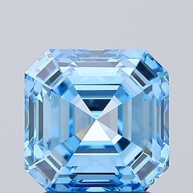 Loose Diamond - ASSCHER 2.26ct Fancy Vivid Blue VVS2: Loose Diamond - ASSCHER 2.26ct Fancy Vivid Blue VVS2 Source: This is a real non-mined Diamond that has been grown in a lab Shape: ASSCHER Carats: 2.26 Color: Fancy Vivid Blue Certification: IGI